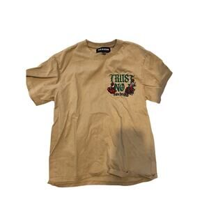 Reason Trust No 1 Beige T-Shirt Mens Med